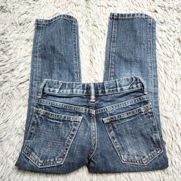 Gap Kids Girls‎ Jeans Size 6 Regular Slim Straight Leg Cotton Blue Denim Faded - Picture 4 of 12